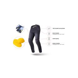 Street Racer Zkrácené jeansy na motorku Spike II CE černé + sleva 300,- na příslušenství