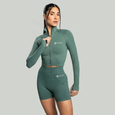 STRIX Dámský top Cropped Seamless Moss POUZE L (VÝPRODEJ)