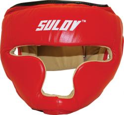 Sulov Box chránič hlavy uzavřený kožený červený