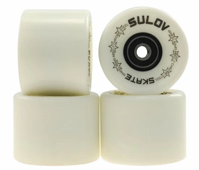 SULOV Florescent bílé 60x45mm 85A kolečka na penny board (sada 4 ks s ložisky Abec-7 chrome)