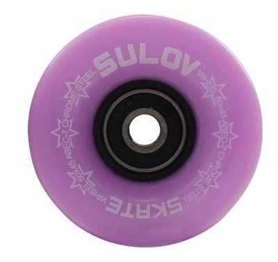 SULOV Pastel Purple 60 x 45 mm 85A sada 4 ks koleček pro penny board s ložisky ABEC-7 chrome