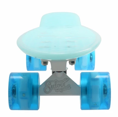 Sulov 22 Burn Rider modrý fosforeskující pennyboard - blikající kolečka