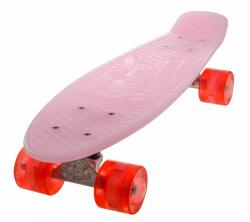 Sulov Penny board 22[34] Burn Rider růžový fosforeskující blikající kolečka