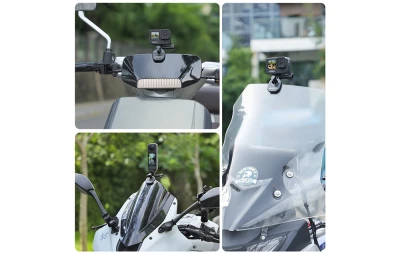Sunnylife ZJ846 černý držák na motorku pro sportovní kamery