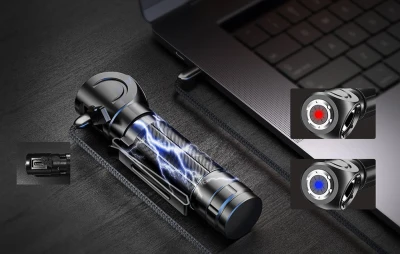 Superfire Čelovka 2 v 1 TH04, 600 lm, USB-C