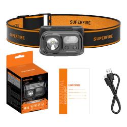 Superfire Čelovka HL23, 220 lm, USB-C