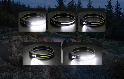 Superfire HL65 černo-žlutá 430lm USB-C čelovka