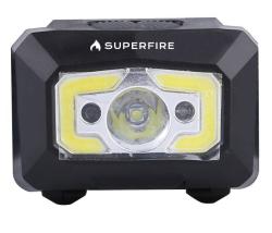 Superfire Čelovka s bezkontaktným spínačom X30, 340lm, USB Superfire Čelovka s bezkontaktným spínačom X30, 340lm, USB