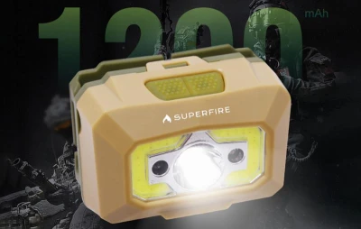Superfire Čelovka s bezkontaktním spínačem X30, 340lm, USB