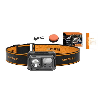 Superfire HL23-S černá 350lm USB-C čelovka