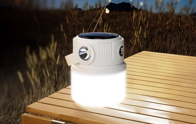 Superfire T22 béžová kempingová lampa