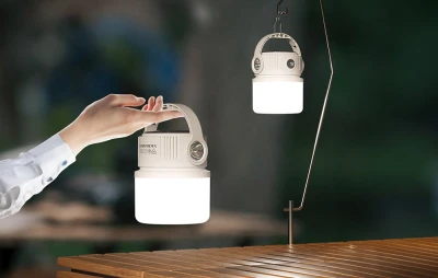 Superfire T22 béžová kempingová lampa