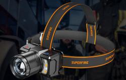 Superfire čelovka HL25, 700 lm, USB-C