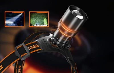 Superfire čelovka HL71, 500 lm, USB