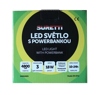 Suretti Kempingová lampa s powerbankou