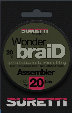 Suretti Solid tmavě hnědá 30 lbs / 13,6 kg pletená šňůra