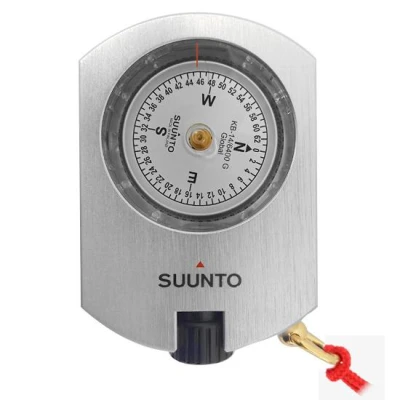 Suunto KB 14/6400 G stříbrný profesionální zaměřovací kompas v kovovém pouzdře