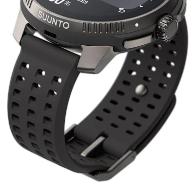 Suunto Charcoal se stříbrnou sponou řemínek pro hodinky Vertical, Race a kompatibilní modely