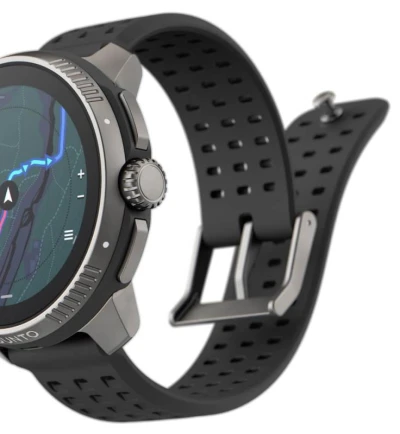Suunto Charcoal se stříbrnou sponou řemínek pro hodinky Vertical, Race a kompatibilní modely