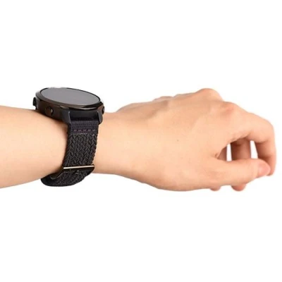 Suunto Suunto 20mm Athletic 5 Braided Textile Strap All Black Size S Suunto Suunto 20mm Athletic 5 Braided Textile Strap All Black Size S