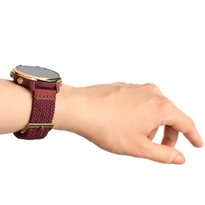 Suunto Suunto 20mm Athletic 5 Braided Textile Strap Burgundy Gold Size S Suunto Suunto 20mm Athletic 5 Braided Textile Strap Burgundy Gold Size S