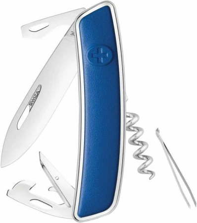 Swiza D03 Leather Blue luxusní kapesní nůž