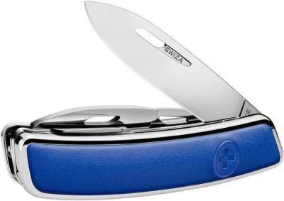 Swiza D03 Leather Blue luxusní kapesní nůž