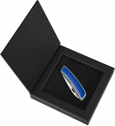 Swiza D03 Leather Blue luxusní kapesní nůž