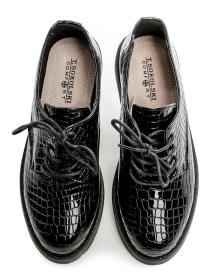 T. Sokolski T.Sokolski CHJ23-324 čierna kroko laková dámska obuv