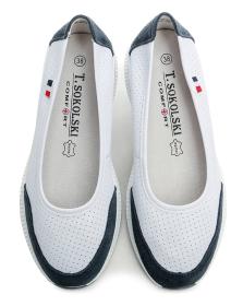 T. Sokolski T.Sokolski W26-608 bílo modré dámské mokasíny