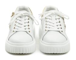 T. Sokolski T.Sokolski W26-658 bílo zlaté dámské polobotky na platformě