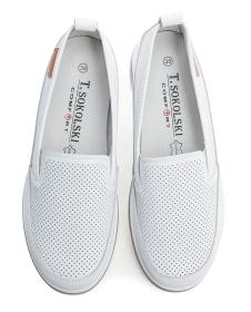 T. Sokolski T.Sokolski W26-83 bílé dámské mokasíny