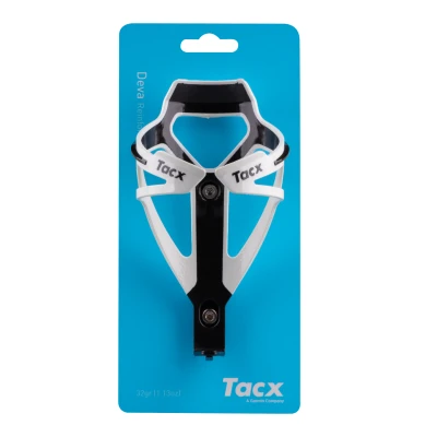 TACX Košík láhve DEVA, karbon-kompozit, černo-bílý