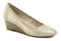 Tamaris 1-22320-42 champagne dámské lodičky na klínku