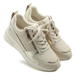 Tamaris 1-23754-45 zlatá béžové dámske poltopánky na klinovom podpätku