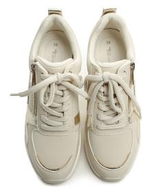 Tamaris 1-23754-45 zlatá béžové dámske poltopánky na klinovom podpätku