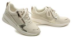 Tamaris 1-23754-45 zlatá béžové dámske poltopánky na klinovom podpätku