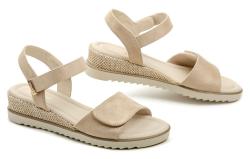 Tamaris 1-28118-44 béžové dámské sandály na klínku