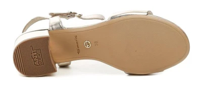 Tamaris 1-28249-42 světle zlaté dámské sandály na podpatku