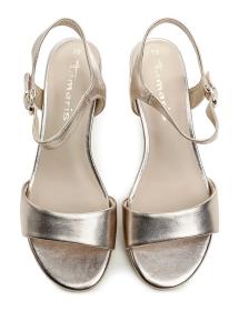 Tamaris 1-28249-42 svetlo zlaté dámske sandále na podpätku