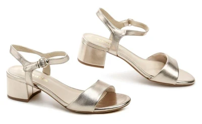 Tamaris 1-28249-42 světle zlaté dámské sandály na podpatku