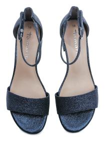 Tamaris 1-28295-42 navy glam dámske sandále na podpätku
