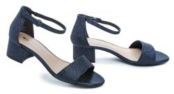 Tamaris 1-28295-42 navy glam dámske sandále na podpätku