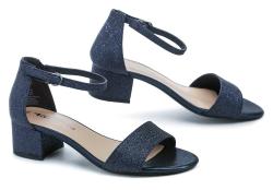 Tamaris 1-28295-42 navy glam dámske sandále na podpätku