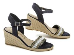 Tamaris 1-28329-42 navy dámské sandály na klínku
