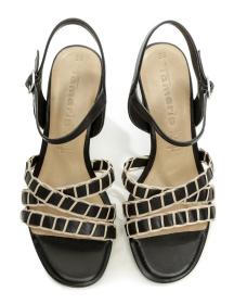 Tamaris 1-28337-28 čierne dámske sandále na podpätku