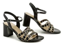 Tamaris 1-28337-28 čierne dámske sandále na podpätku