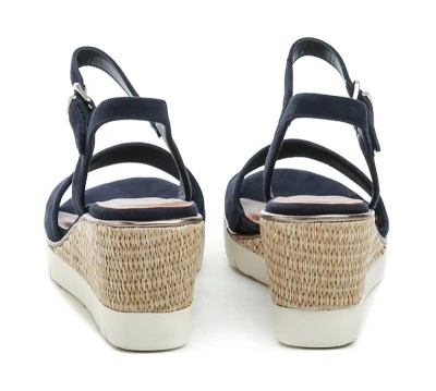 Tamaris 1-28360-44 navy dámské sandály na klínku