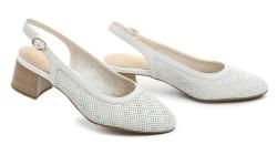 Tamaris 8-89501-42 biela dámska letná obuv na podpätku