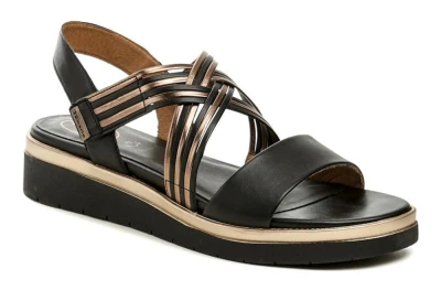Tamaris Comfort 8-58707-42 černé dámské nadměrné sandály Tamaris Comfort 8-58707-42 černé dámské nadměrné sandály